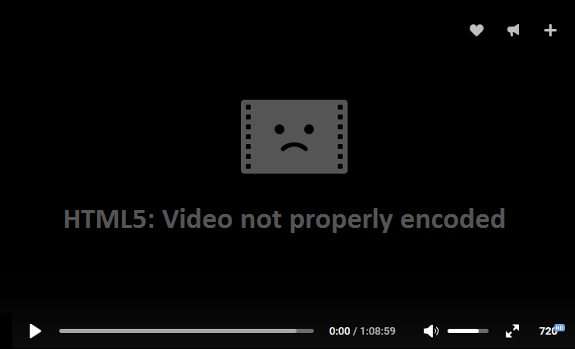 HTML5 Video not properly encoded — як виправити
